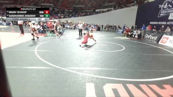 6A Boys 113 lbs Cons. Round 2 - Brady Schoof, McMinnville Boys vs Sanzharbek Akbarov, Franklin Boys