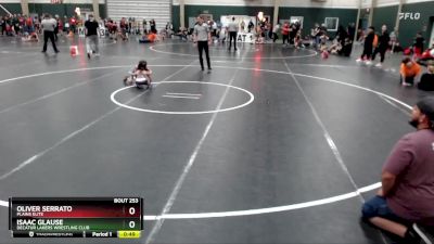 55 lbs Cons. Round 2 - Oliver Serrato, Plains Elite vs Isaac Glause, Decatur Lakers Wrestling Club
