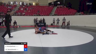 125 kg Rnd Of 16 - Joshua Heindselman, Oklahoma Regional Training Center vs Nick Gwiazdowski, Wolfpack Wrestling Club / TMWC