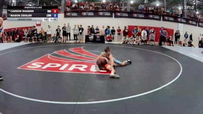 57 kg Quarters - Carson Wagner, Bearcat Wrestling Club vs Mason Ziegler, Lehigh Valley Wrestling RTC