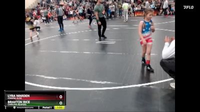 64 lbs Quarterfinal - Braxton Rice, Carolina Reapers vs Lyra Warden, Coastal Elite