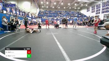 73 lbs Semifinal - Aidyn Hall, Blackwell Wrestling Club vs Aceyn Marr, Newkirk Takedown Club