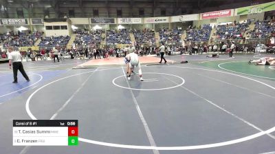 180 lbs Consi Of 8 #1 - Ty Casias Summers, Miners vs Caleb Franzen, Fruita