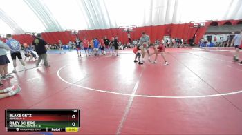 120 lbs Quarters & Wb (16 Team) - Riley Scherg, Weyauwega-Fremont vs Blake Getz, Roncalli