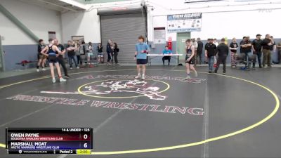 125 lbs Champ. Round 1 - Owen Payne, Soldotna Whalers Wrestling Club vs Marshall Moat, Arctic Warriors Wrestling Club