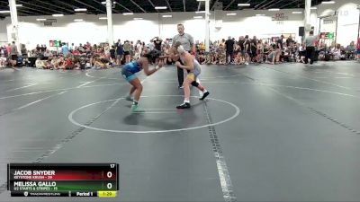 100 lbs Round 1 (6 Team) - Jacob Snyder, Keystone Krush vs Melissa Gallo, U2 Starts & Stripes