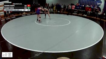 135 lbs. Cons. Round 2 - Clarey Huck, DeSoto vs Savara Hanft, Hickman