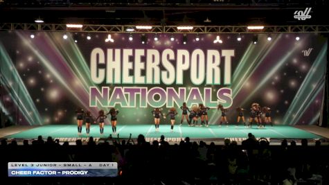Cheer Factor - PRODIGY [2026 L3 Junior - Small - A Day 1] 2026 CHEERSPORT National All Star Cheerleading Championship