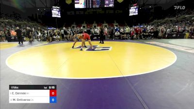 175 lbs Rnd Of 16 - Caleb Dennee, WI vs Mason Ontiveros, CA