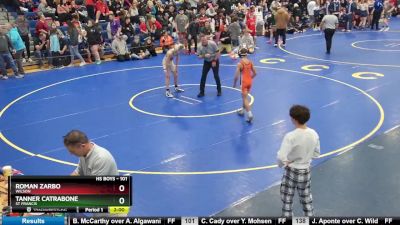 101 lbs Quarterfinal - Tanner Catrabone, St Francis vs Roman Zarbo, Wilson