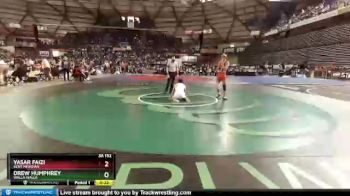 3A 152 lbs Cons. Round 4 - Drew Humphrey, Walla Walla vs Yasar Faizi, Kent Meridian