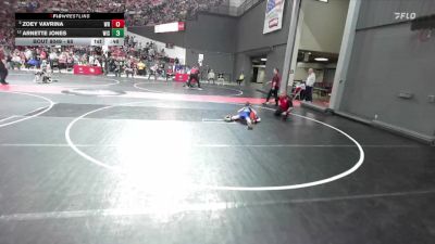 65 lbs Champ. Round 2 - Zoey Vavrina, Wisconsin Rapids vs Arnette Jones, Wisconsin