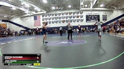 113 lbs Champ. Round 2 - Josh Novak, St. Ignatius vs Stefon Huckabee, Kenston