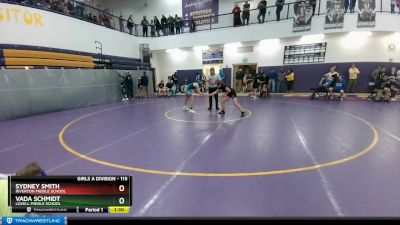 115 lbs Round 2 - Sydney Smith, Riverton Middle School vs Vada Schmidt, Lovell Middle School