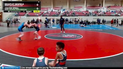 93-97 lbs Round 2 - Brantley Benfield, Mount Airy Wrestling Club vs Colton Small, Smoky Mountain Youth Wrestling