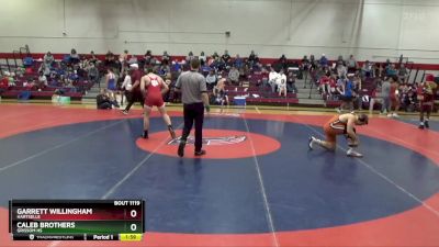 150 lbs Round 2 - Garrett Willingham, Hartselle vs Caleb Brothers, Grissom Hs