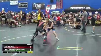 82 lbs Round 5 (6 Team) - Levi Halbert, Untouchables Purple vs Carlos Rodriguez-de Cespedes, Steel Valley Psychos