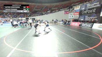 5A Boys 157 lbs Champ. Round 1 - Taeler Pfenning, Canby Boys vs Kutter Christensen, Crater Boys