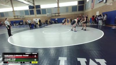 190lbs Cons. Round 4 - Harleigh Cubbage-Thorp, Hermiston (Girls) vs Sydney Poe, Enumclaw (Girls)