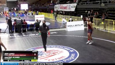 132 lbs Semifinal - Santino Alvaro, California vs Jeff Lopez, Clovis West High School Wrestling