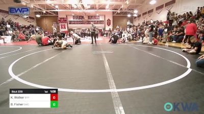 100 lbs Quarterfinal - Kayden Walker, Tulsa Blue T Panthers vs Benjamin Fisher, Salina Wrestling Club