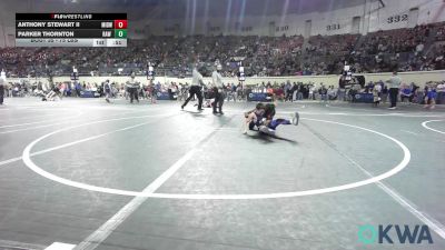 75 lbs Consi Of 16 #2 - Anthony Stewart II, Midwest City Bombers Youth Wrestling Club vs Parker Thornton, Raw Wrestling Club