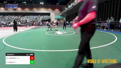 100 lbs Consi Of 4 - Nixon Canfield, Sanderson Wrestling Academy vs Brayson Moore, Team Real Life