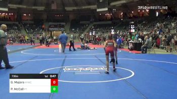 73 lbs Consolation - Gracie Majors, Hilldale Youth Wrestling Club vs Pippa McCall, Ft. Gibson Takedown Club