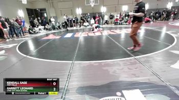 195 lbs Quarterfinal - Garrett Leonard, Lake City High School vs Kendall Sage, Post Falls