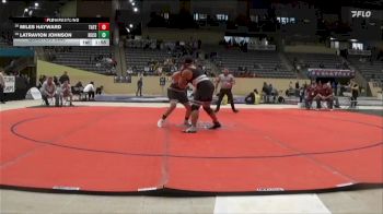 285 lbs Quarterfinal - Miles Hayward, Tates Creek vs LaTravion Johnson, Henderson County