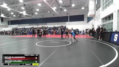 125 lbs Quarterfinal - Skyler Ellingworth, Chaparral vs Xiomara Gallego, San Diego