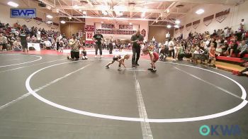 45 lbs Semifinal - Lucas Johnson, Hilldale Youth Wrestling Club vs Aspen Shelton, Team Tulsa Wrestling Club