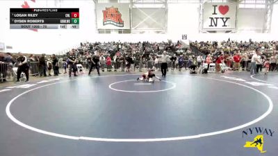 70 lbs Cons. Semi - Logan Riley, Club Not Listed vs Dysen Roberts, General Brown Mighty Lions Wrestling Club