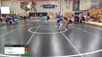 106 lbs Semifinal - Reed Miller, Gettysburg vs Levi Snyder, Spring Grove