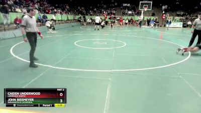 120 lbs Semifinal - Caiden Underwood, Lawrence North vs John Bissmeyer, Indianapolis Cathedral