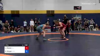57 kg Consolation - Lauren Mason, California vs Samantha Klingel, Army (WCAP)