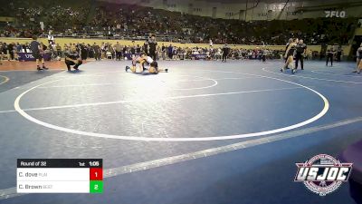 106 lbs Round Of 32 - Carson Dove, Plainview Youth Wrestling Club vs Cooper Brown, Best Trained