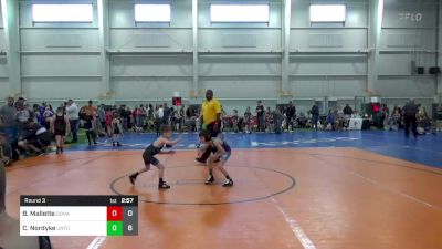 45 lbs Round 3 - Benson Mallette, Donahue Wrestling Academy vs Christian Nordyke, Untouchables 9u