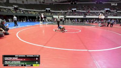 National 3-5 68 Quarterfinal - Micah Leonardi, Raider Nation Wrestling Club vs Colton Warf, Smithfield Youth Wrestling