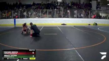 40 lbs Quarterfinal - Fischer Zeedyk, Fremont Wolfpack WC vs Brock Totten, Jr Marauders WC