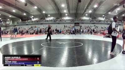 87 lbs Round 3 - Tevor Cole, Eierman Elite Wrestling Club vs Avery Duffield, Thoroughbred Wrestling Academy (TWA)