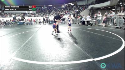 40 lbs Consolation - Parks Andrews, Team Tulsa Wrestling Club vs Zeke Dunlop, Team Tulsa Wrestling Club