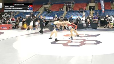 120 lbs Cons. Rd Of 64 - Wyatt Wolf, Wisconsin vs Bentley Klinkhammer, South Dakota