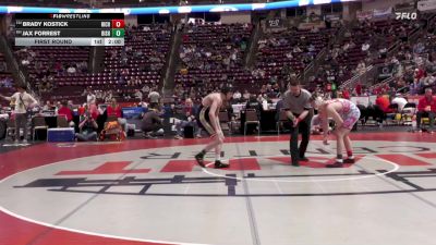 133 lbs First Round - Brady Kostick, Richland vs Jax Forrest, Bishop McCort