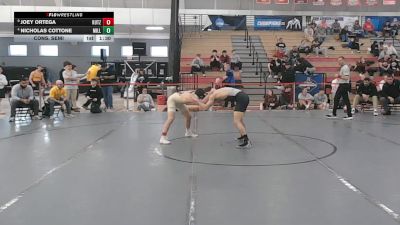 141 lbs Cons. Semi - Nicholas Cottone, Millersville vs Joey Ortega, Kutztown