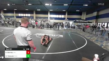 130 lbs Semifinal - Kixten Barney, Uintah WC vs Adam Vasquez, Rough House WC