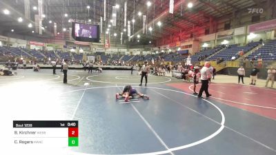 110 lbs Consi Of 16 #2 - Benjamin Kirchner, Webber Middle School vs Cash Rogers, Mancos Bluejays