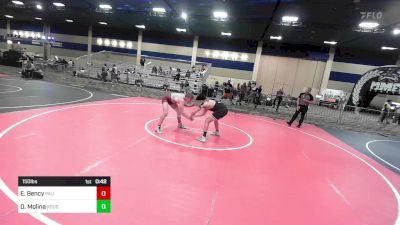 150 lbs Consi Of 8 #2 - Eli Bency, Palisade HS vs Dimetry Molina, Rough House WC