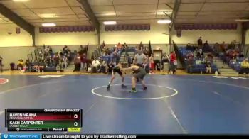 92 lbs Championship Bracket - Kash Carpenter, Lander Valley vs Haven Vrana, Newcastle/Upton