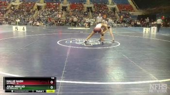 115 lbs Semis & 1st Wrestleback (8 Team) - Hallie Nash, W1-Minot vs Julia Araujo, W3-Bismarck